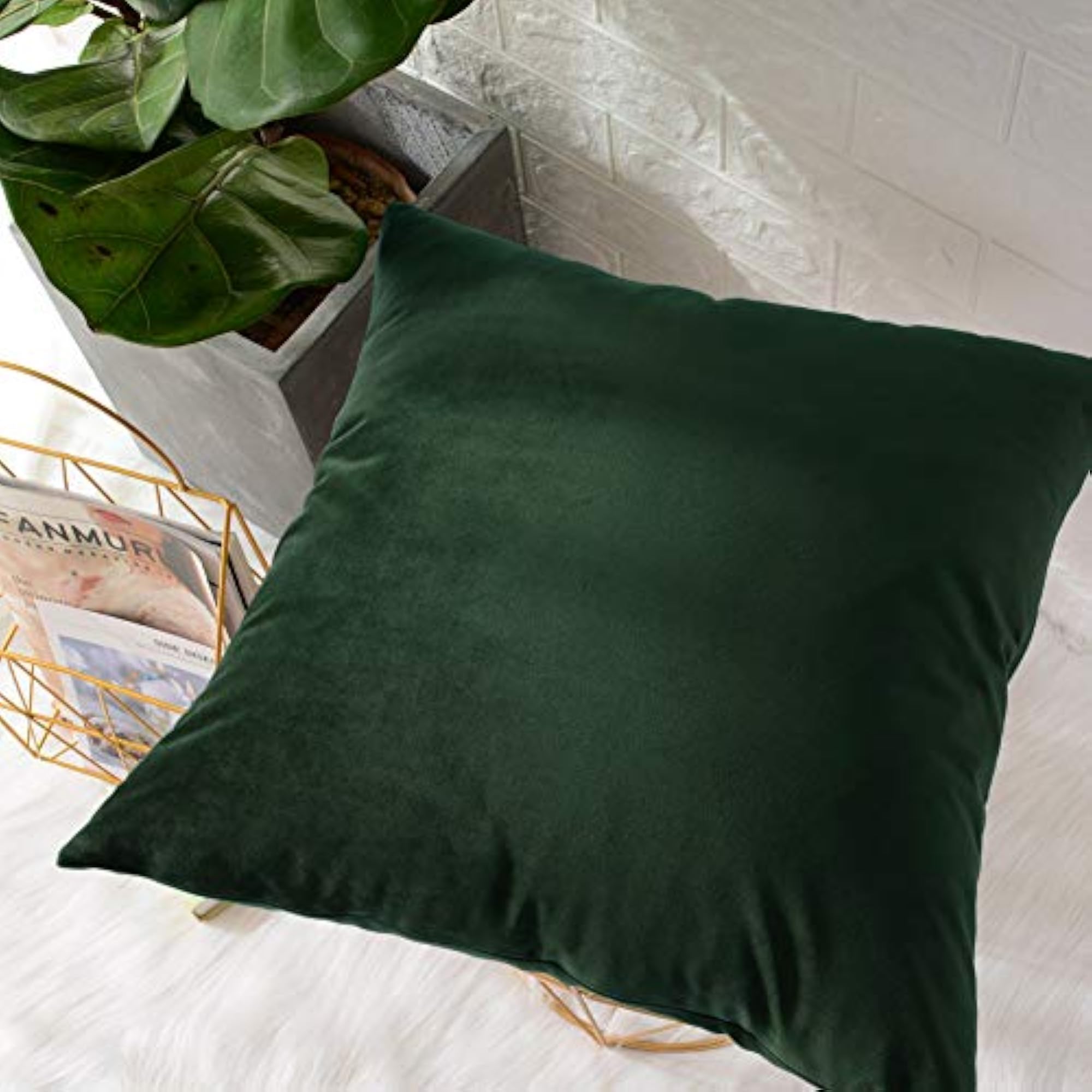 Velvet Soft Decorative Square Throw Pillow Covers